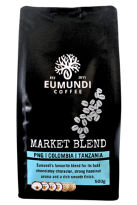 Eumundi Coffee Market Blend coffee bag.