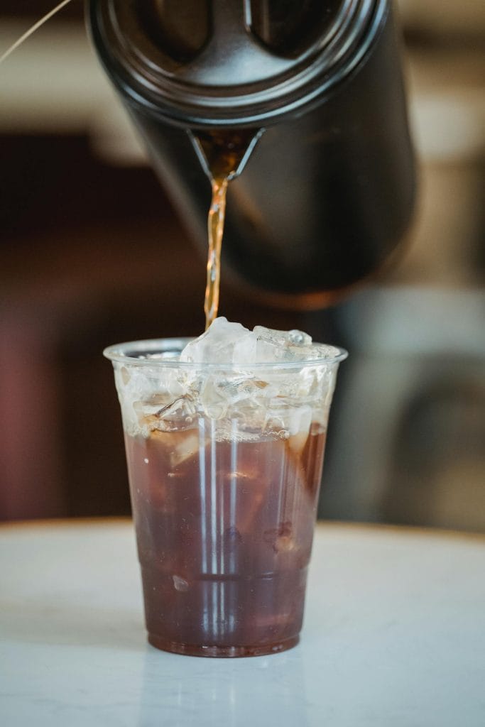 Cold Brew Coffee poured over ice